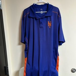 NY Mets Majestic Golf Polo Dri-Fit Technology.